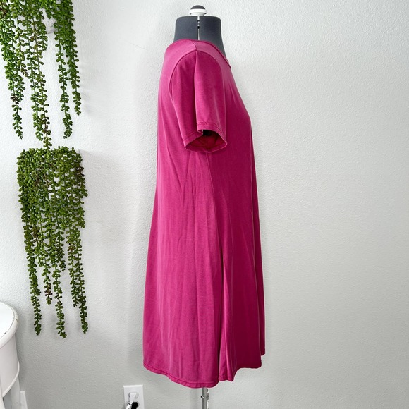 Alya Francesca's Pink Short Sleeve Crewneck Mini Dress Women's Size Large L - Picture 3 of 7